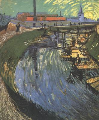 Vincent Van Gogh The Roubine du Roi Canal wtih Washerwomen (nn04) China oil painting art